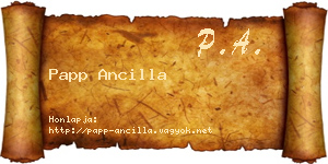 Papp Ancilla névjegykártya